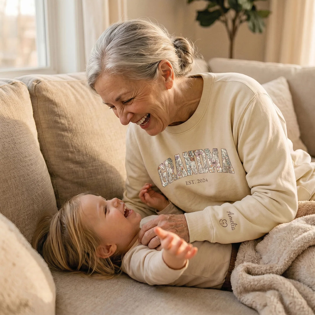 Personalized Sweater "Grandma’s Garden"