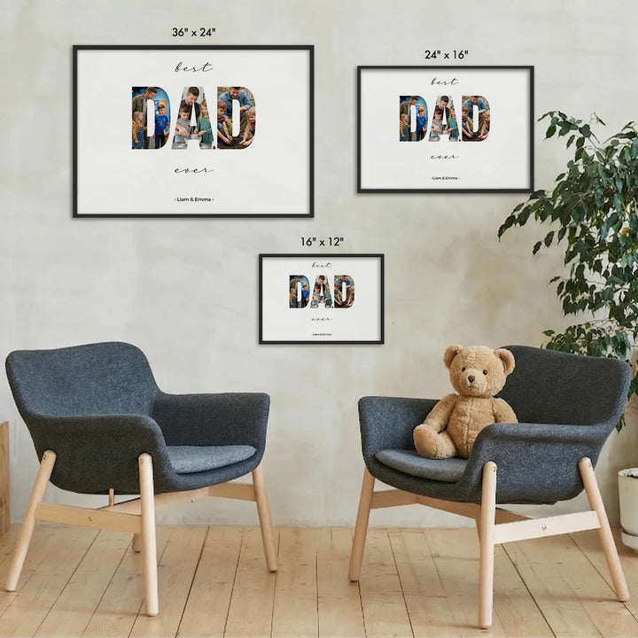 Personalized Photo Poster "Dad Word"