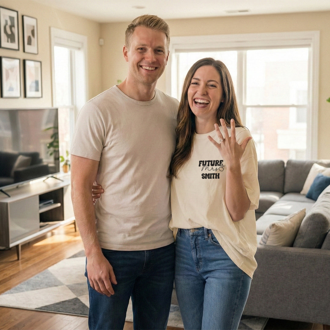 Personalized Oversized T-Shirt "In My Engaged Era"