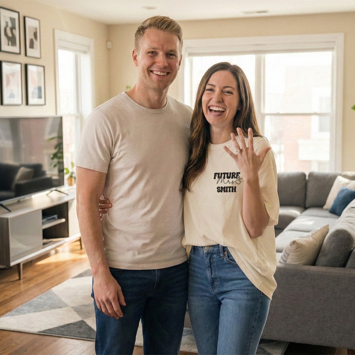 Personalized Oversized T-Shirt "In My Engaged Era"