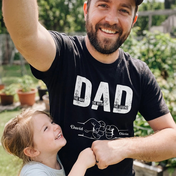 Personalized T‑Shirt "Dad - The Man, The Myth, The Legend"