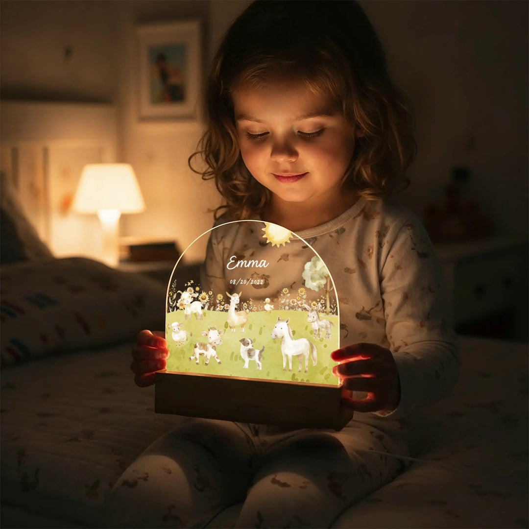 Personalized Night Light "Farm"
