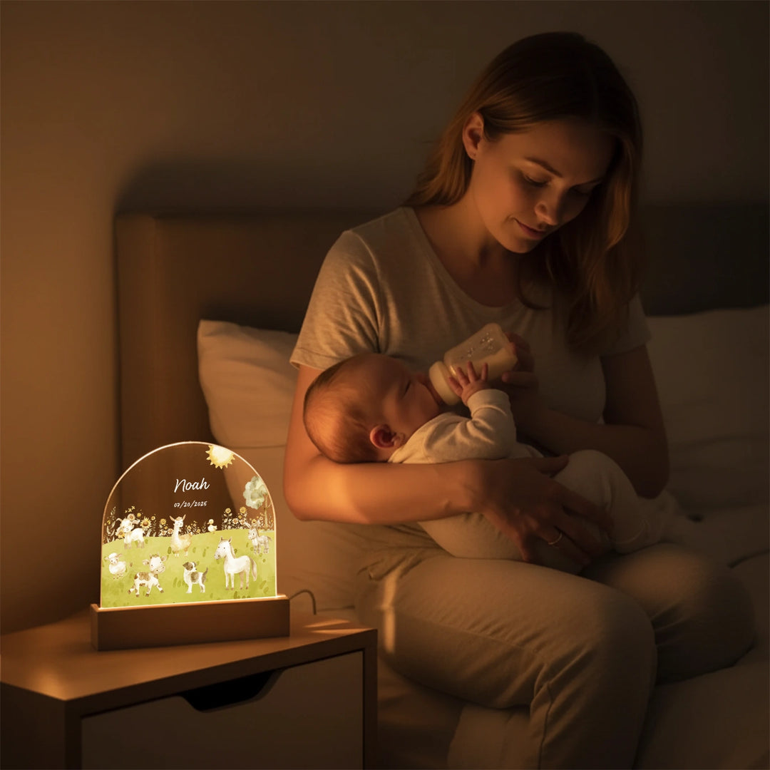 Personalized Night Light "Farm"