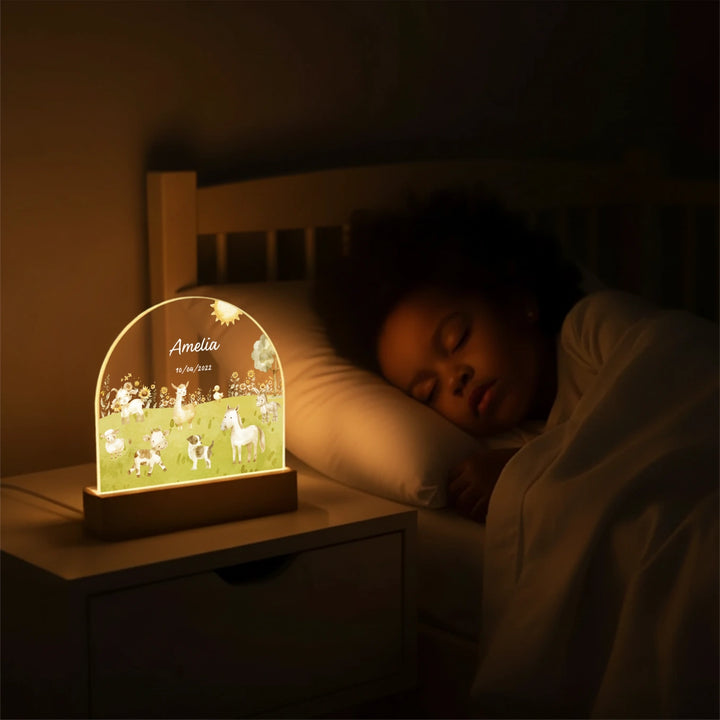 Personalized Night Light "Farm"
