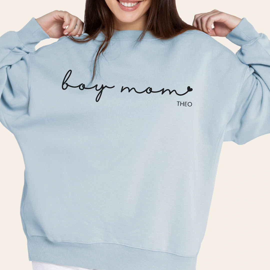 Personalisierter Sweater "Boy Mom"