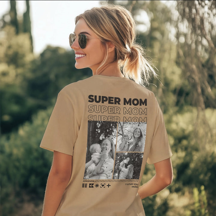 Personalized T-Shirt with Photos "Mom"