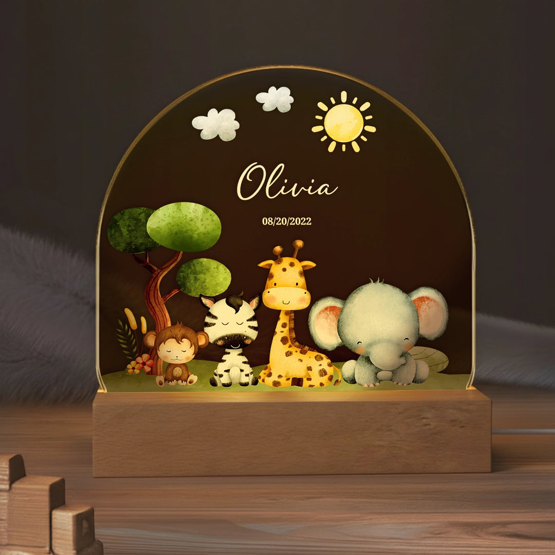 Personalized Night Light "Safari"