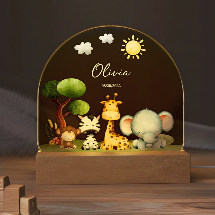 Personalized Night Light "Safari"