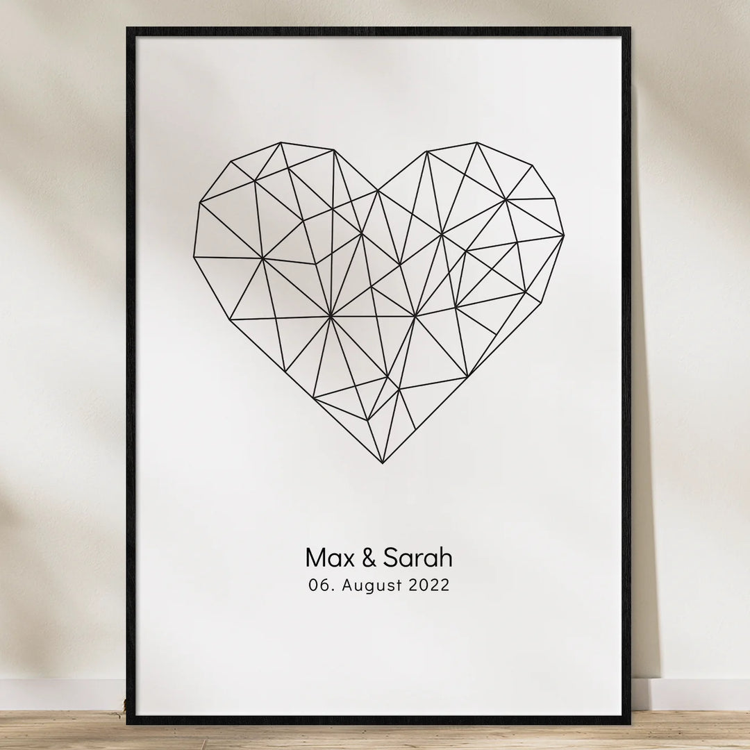Personalisiertes Poster "Herz Grafik" - famwalls, market_deutschland