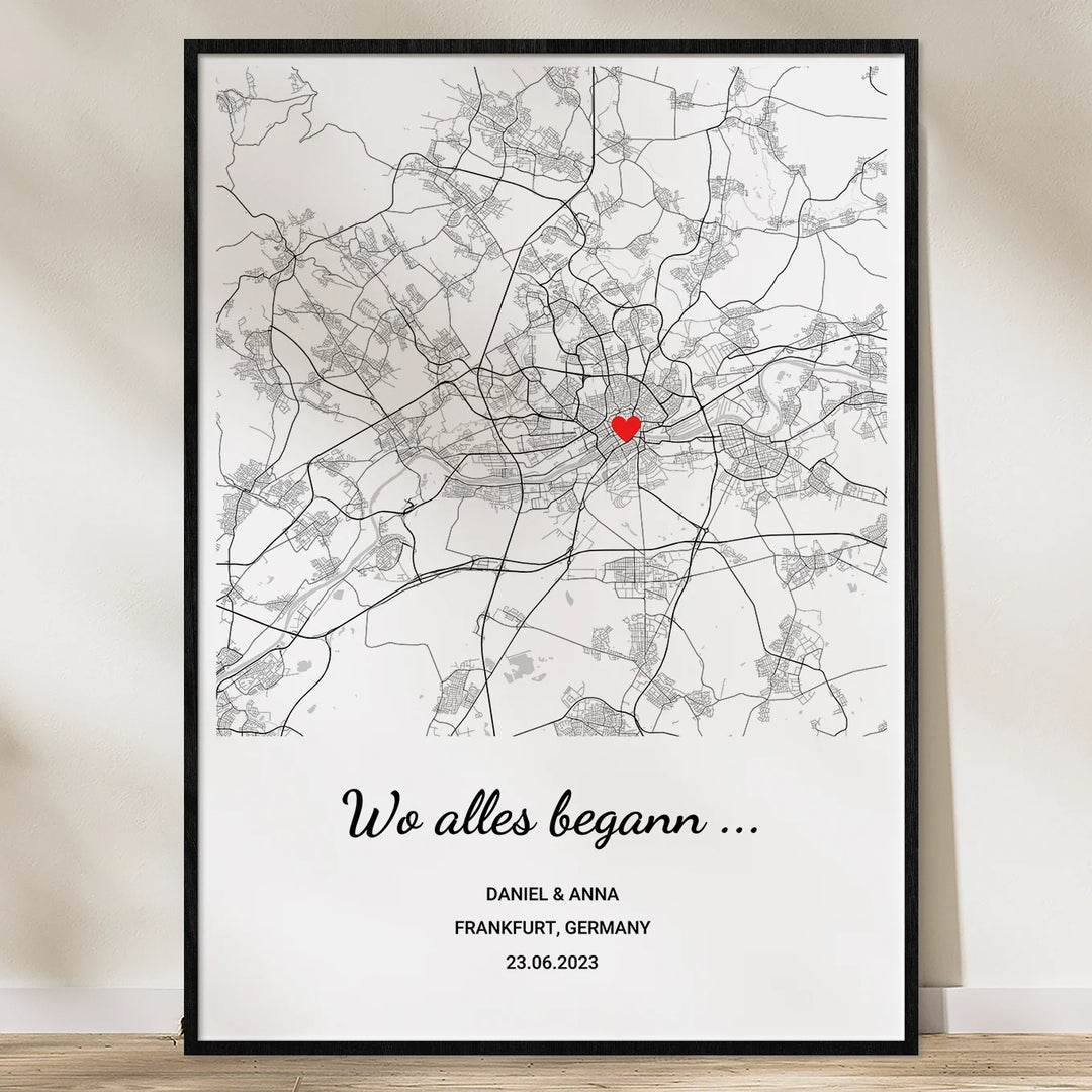 Personalisiertes Poster "Wo alles begann" - famwalls