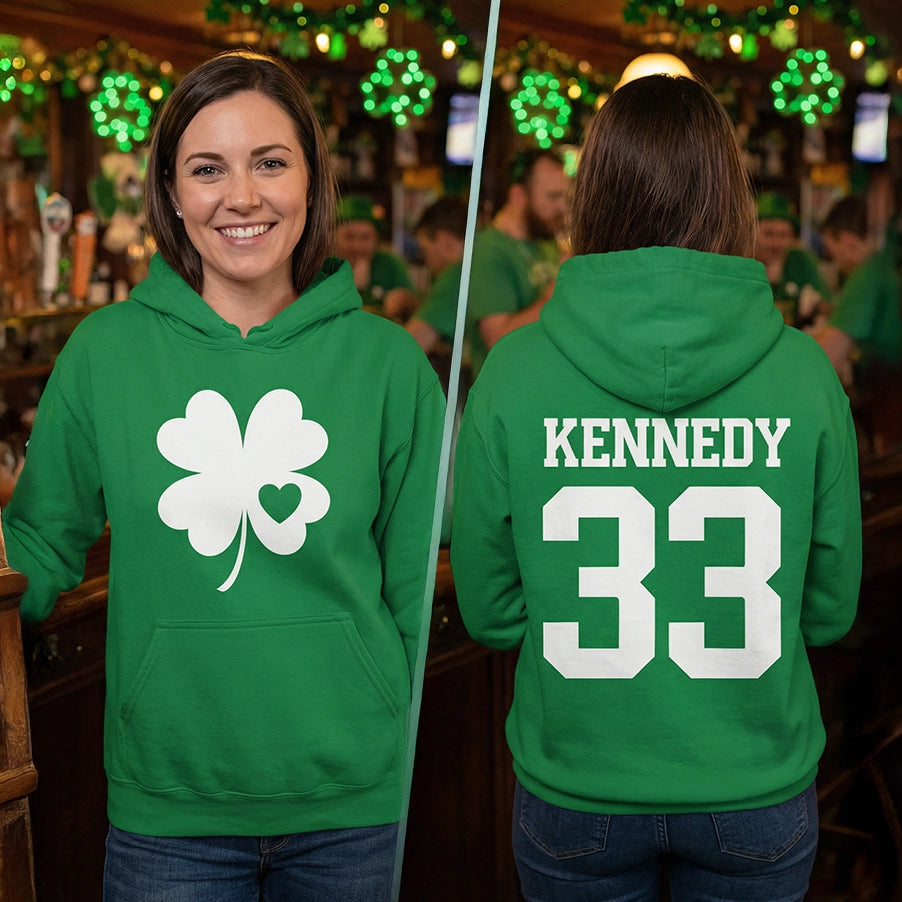 Personalized St. Patrick’s Day Hoodie "Jersey"