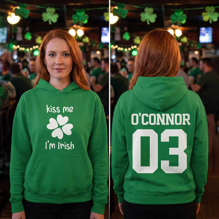 Personalized St. Patrick’s Day Hoodie "Jersey"