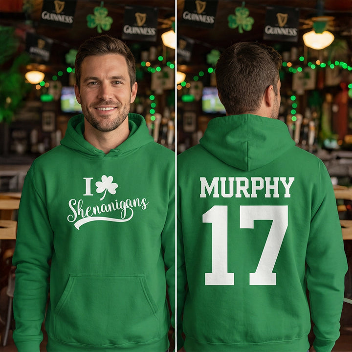 Personalized St. Patrick’s Day Hoodie "Jersey"