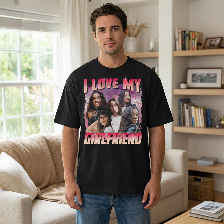 Personalized Oversized Vintage Bootleg T-Shirt – "Girlfriend" Edition