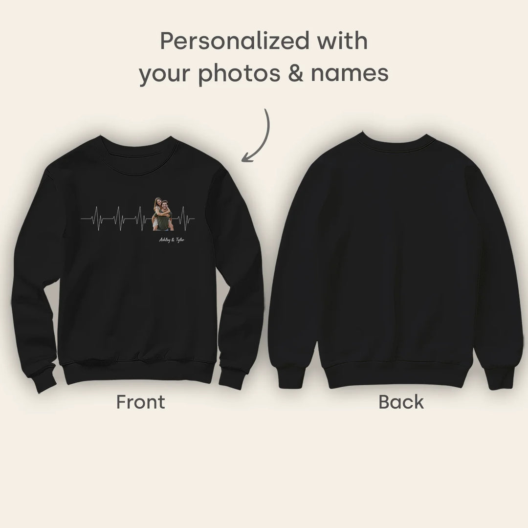 Personalized Sweater "Heartbeat Couple"