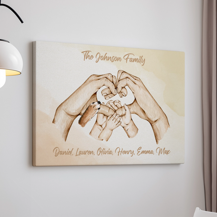 Personalized Canvas "Family Happiness"