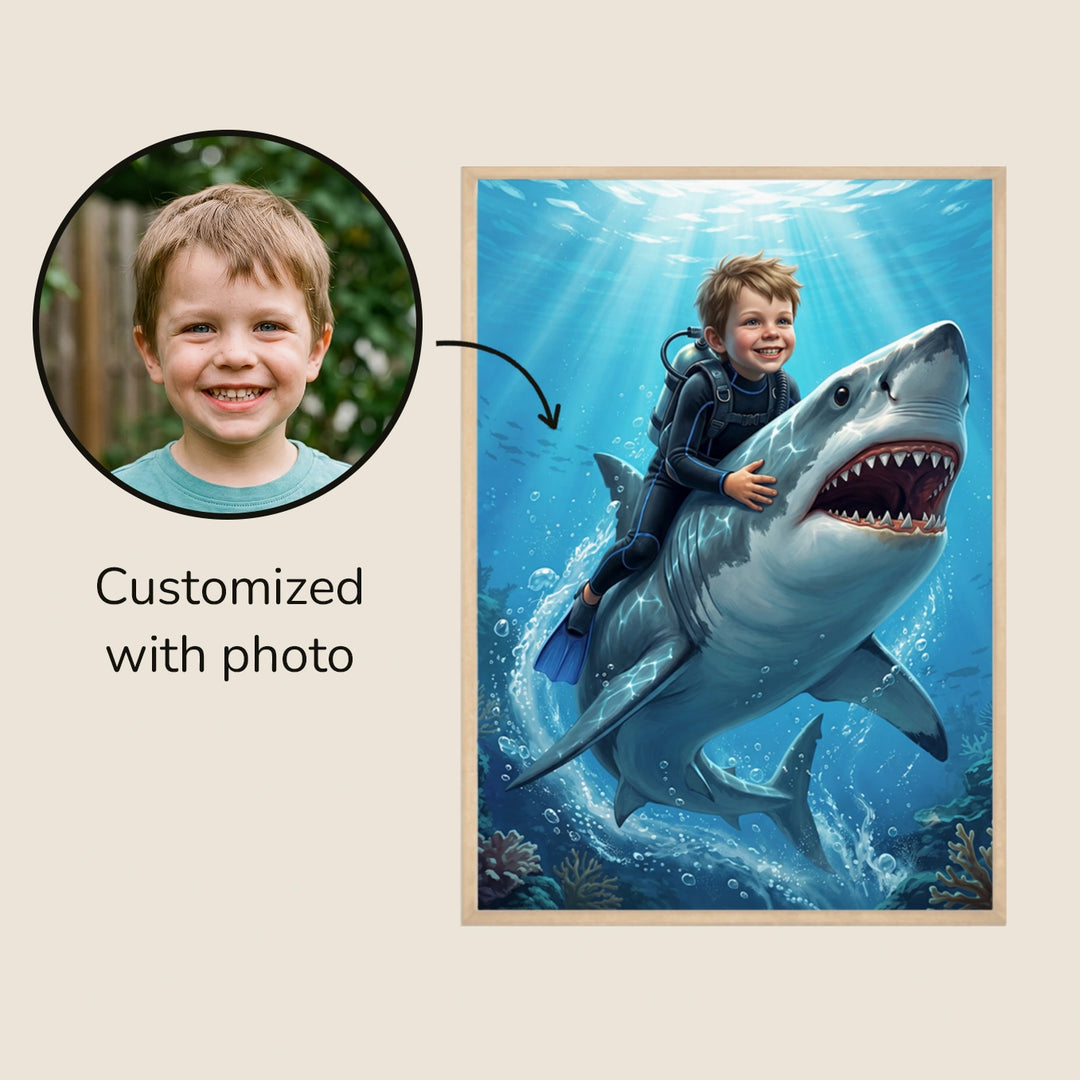 Personalized Kids Poster "Shark"