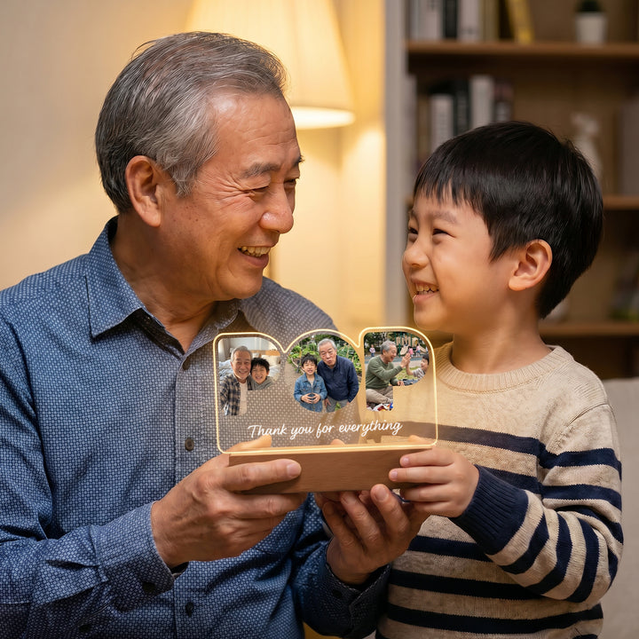 Personalized Acrylic Light "Pop" with 3 Photos