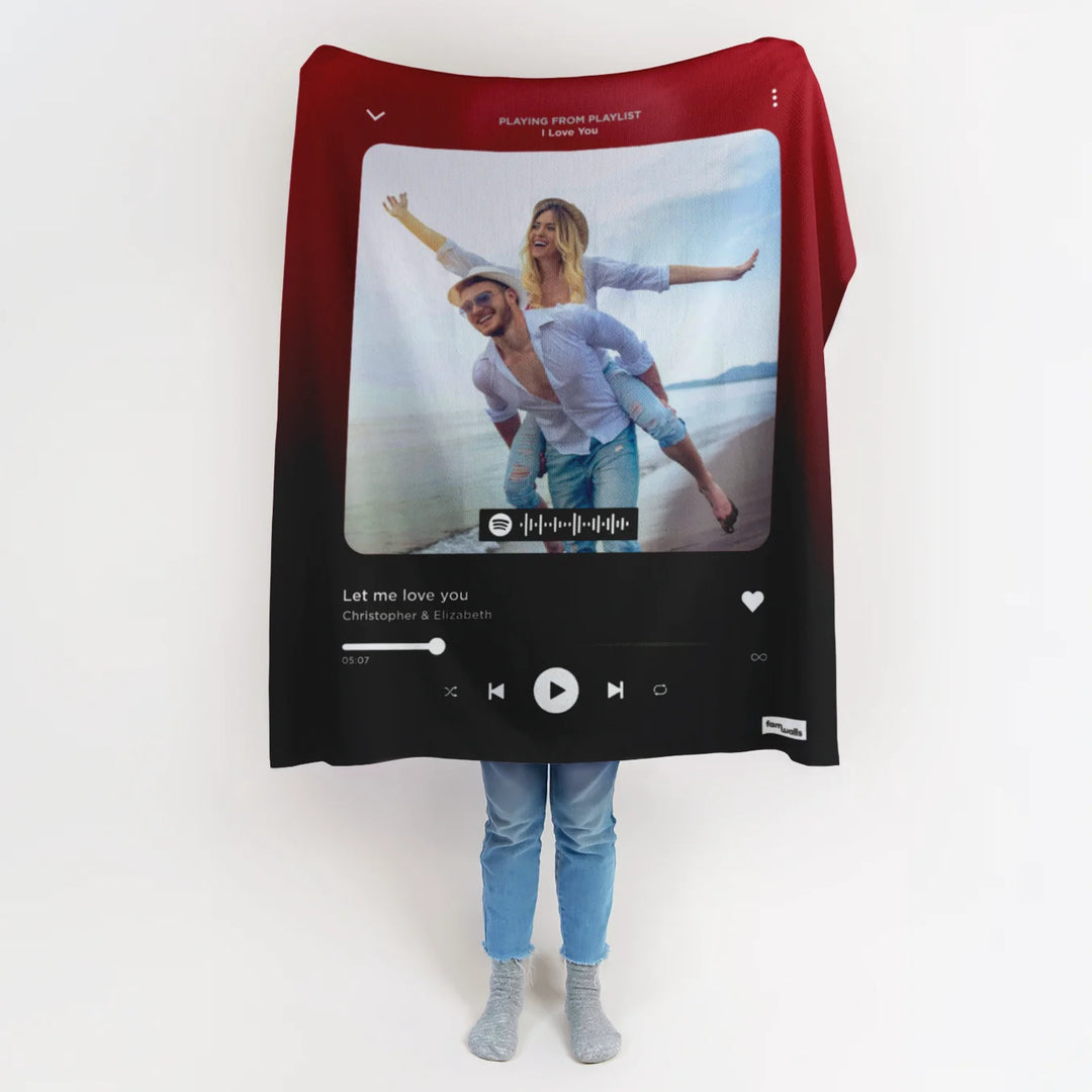 Personalized blanket "Favorite Song" Song Cover