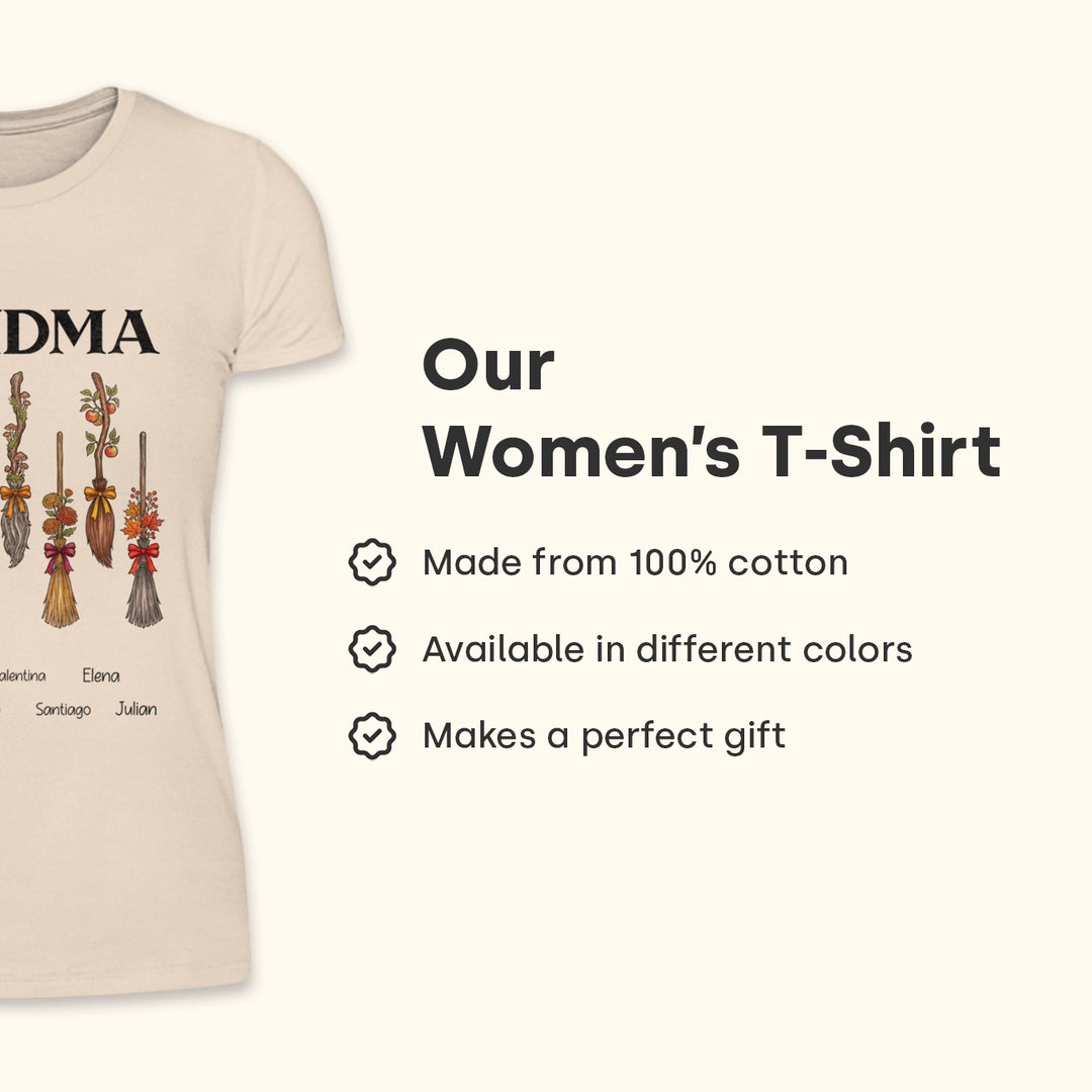 Personalized T-Shirt "Grandma Witch Broomsticks"
