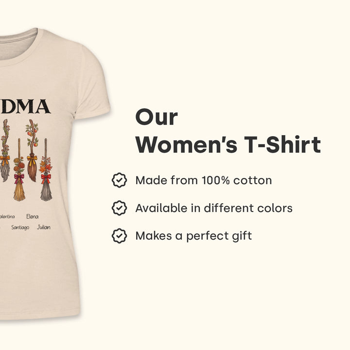 Personalized T-Shirt "Grandma Witch Broomsticks"
