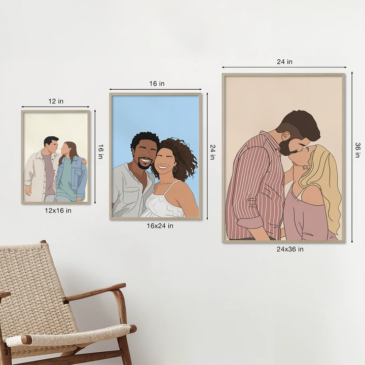 Personalized Poster "Couple Drawing"