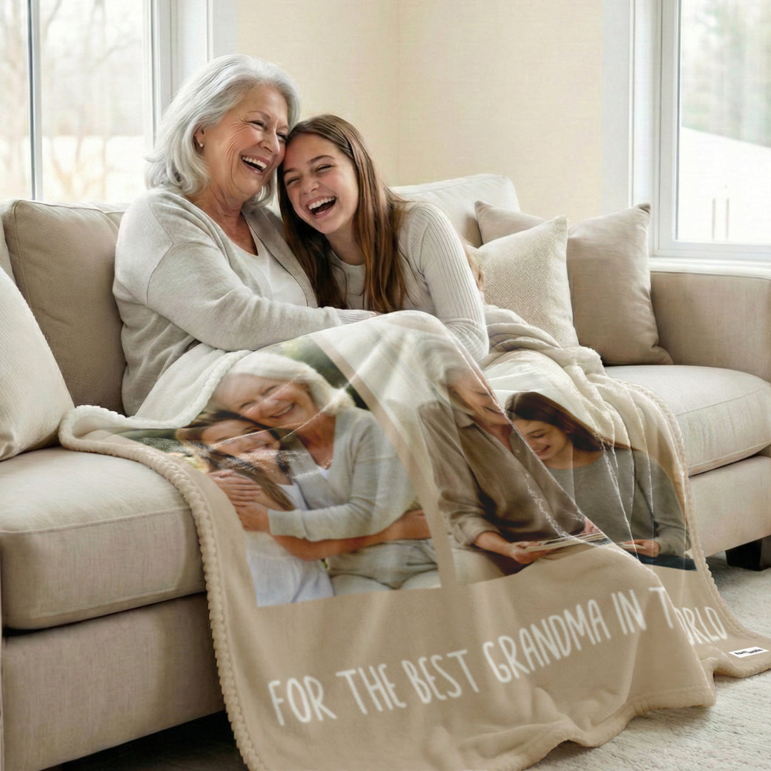Personalized Photo Blanket "Grandma"