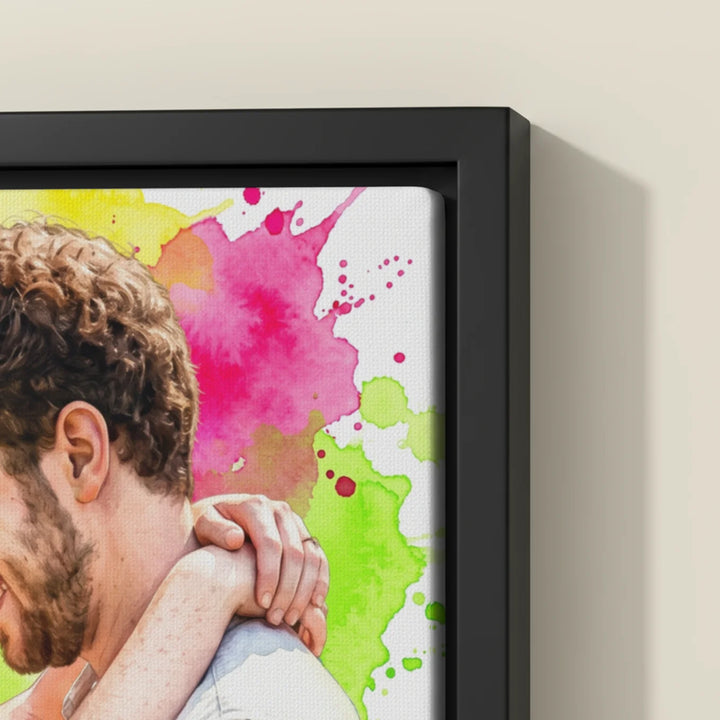 Personalized Canvas "Watercolor Couple"