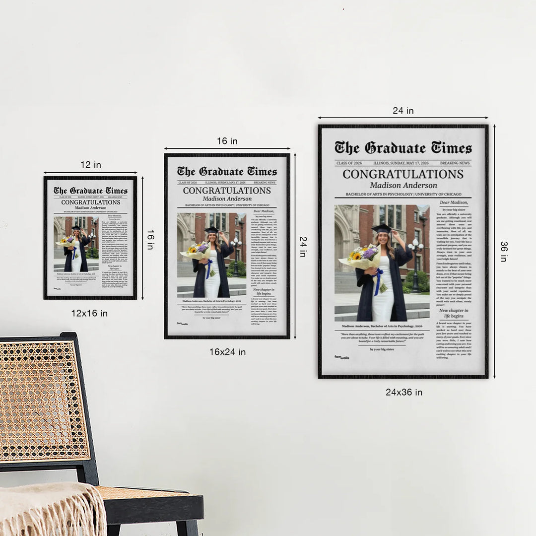 Personalized Graduation Poster Magazine "The Graduate Times"