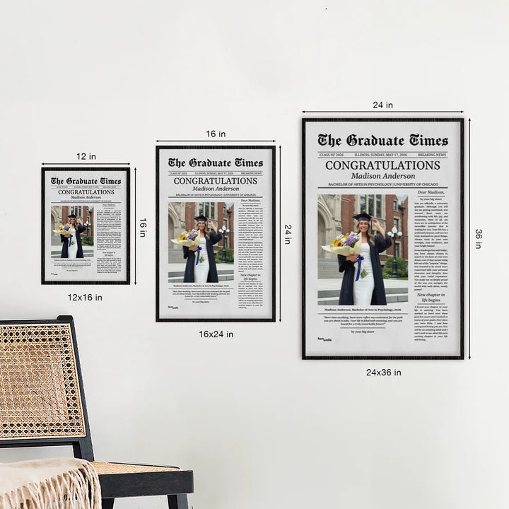Personalized Graduation Poster Magazine "The Graduate Times"