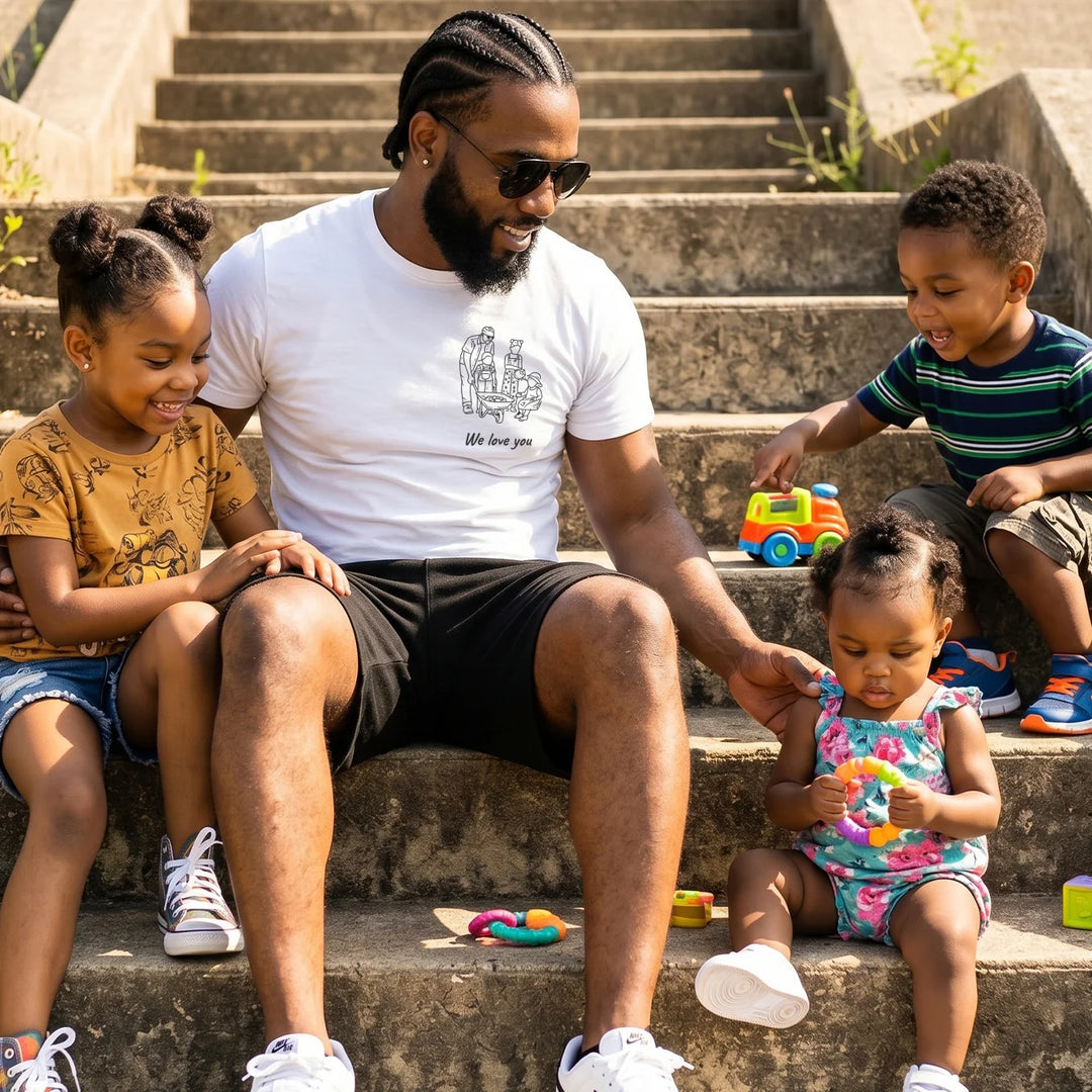 Personalized T-Shirt "Dad Line Art"