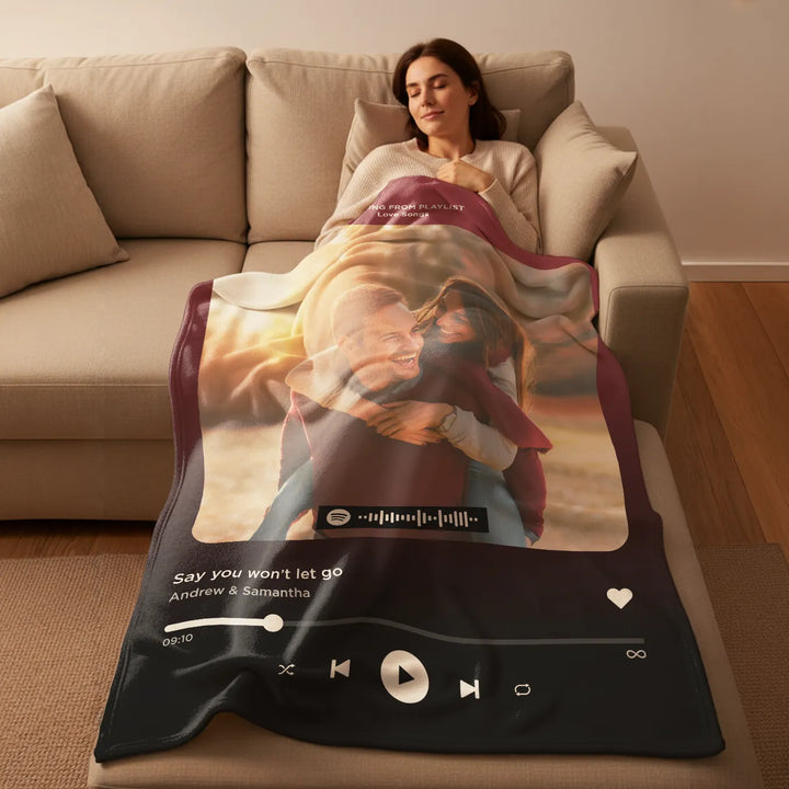 Personalized Blanket "Favorite Song" Cover