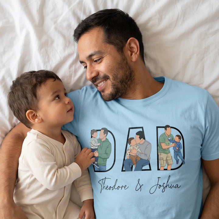 Personalized T-Shirt "DAD" with Photos