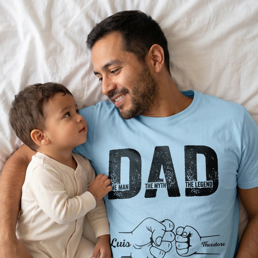 Personalized T‑Shirt "Dad - The Man, The Myth, The Legend"