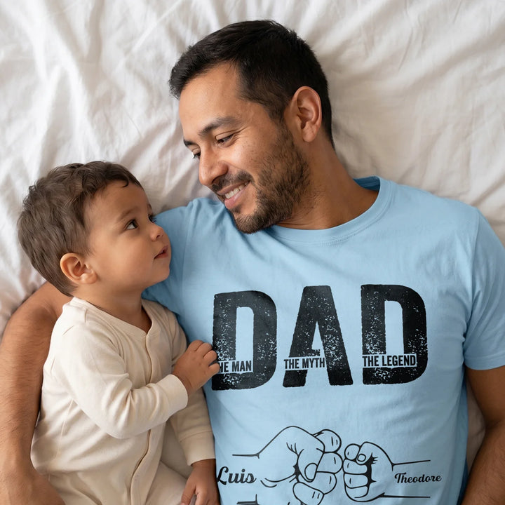 Personalized T‑Shirt "Dad - The Man, The Myth, The Legend"