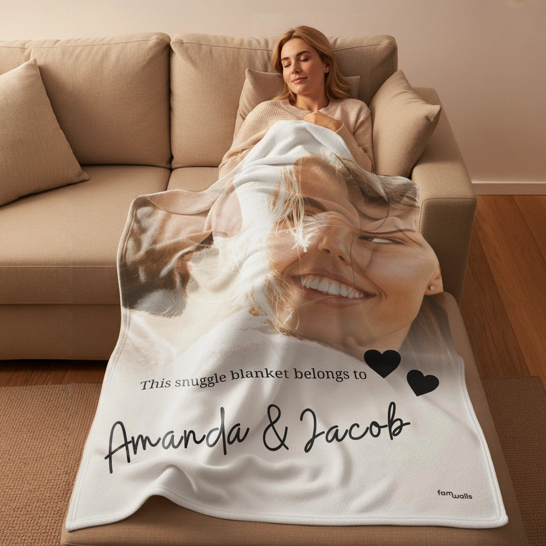Personalized Blanket "Your Photo & Text"