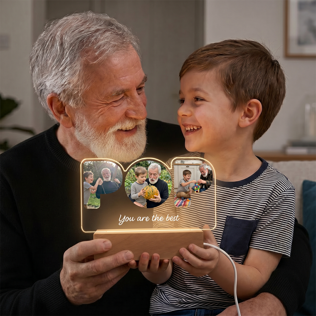 Personalized Acrylic Light "Pop" with 3 Photos