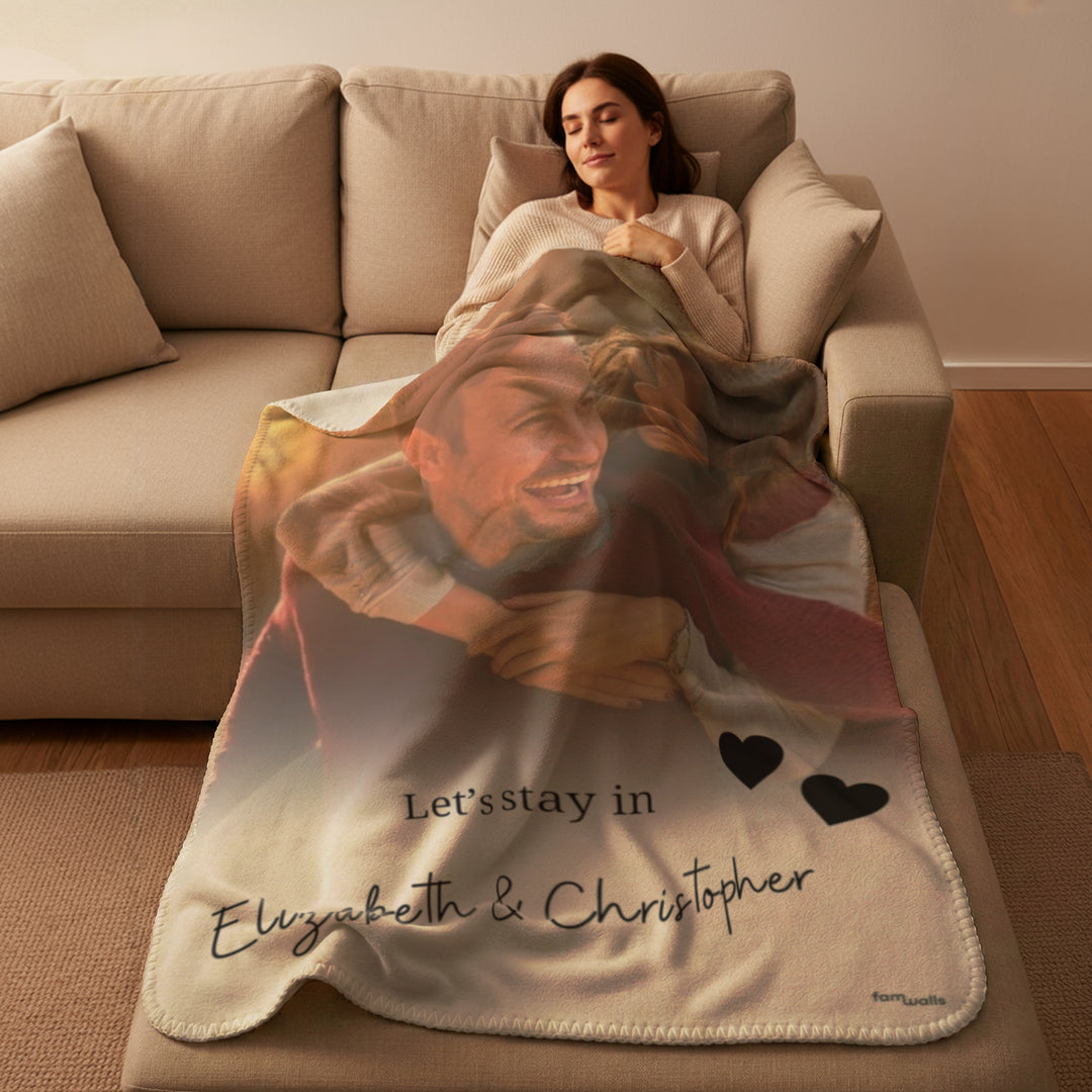 Personalized Blanket "Your Photo & Text"