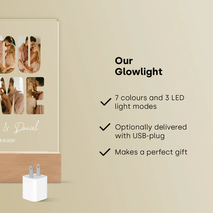 Personalized Acrylic Light “You and Me” | Night Light, Decorative Light