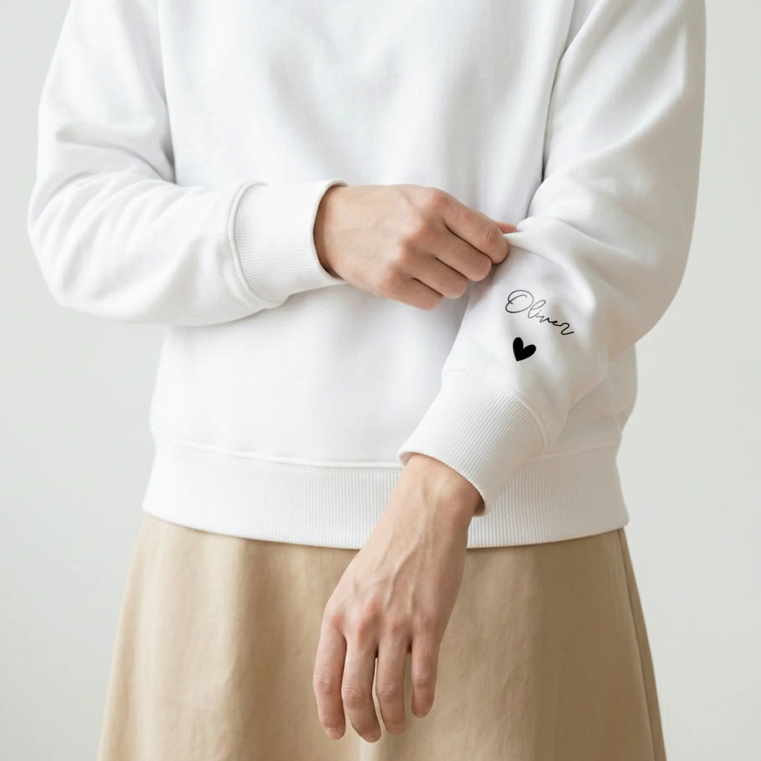 Personalized Sweater "Mama Cross" with Sleeve Print