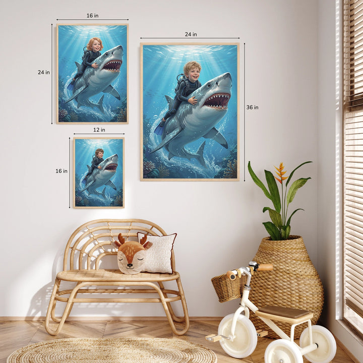 Personalized Kids Poster "Shark"