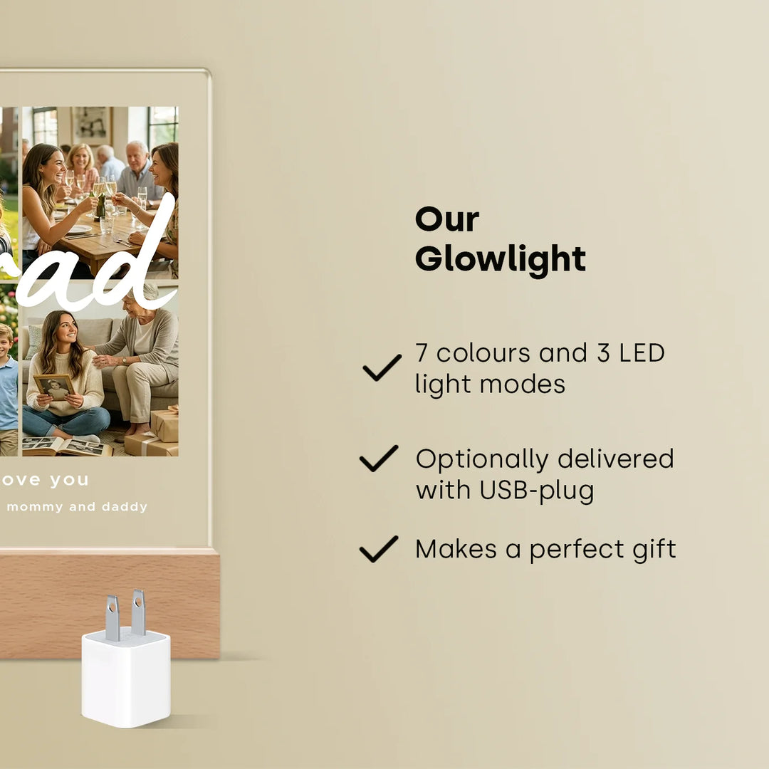 Personalized Acrylic Light Photo Collage "Graduation" Night Light, Decorative Light, Glow Light