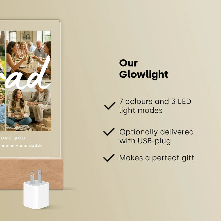 Personalized Acrylic Light Photo Collage "Graduation" Night Light, Decorative Light, Glow Light