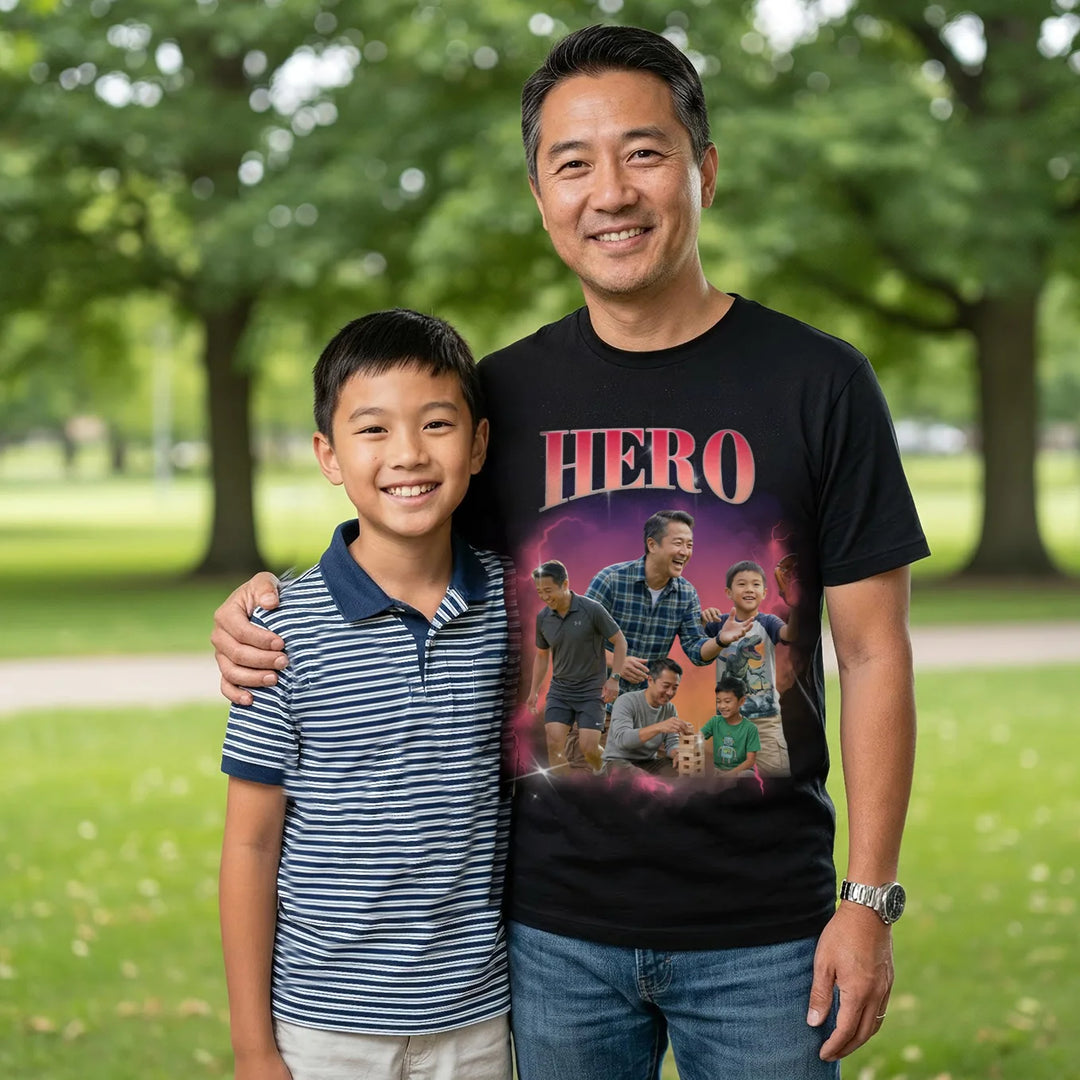 Personalized Oversized T-Shirt Vintage Bootleg "Dad"