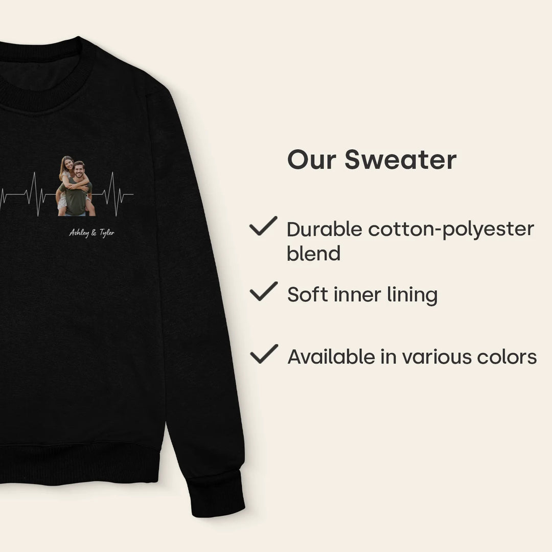 Personalized Sweater "Heartbeat Couple"