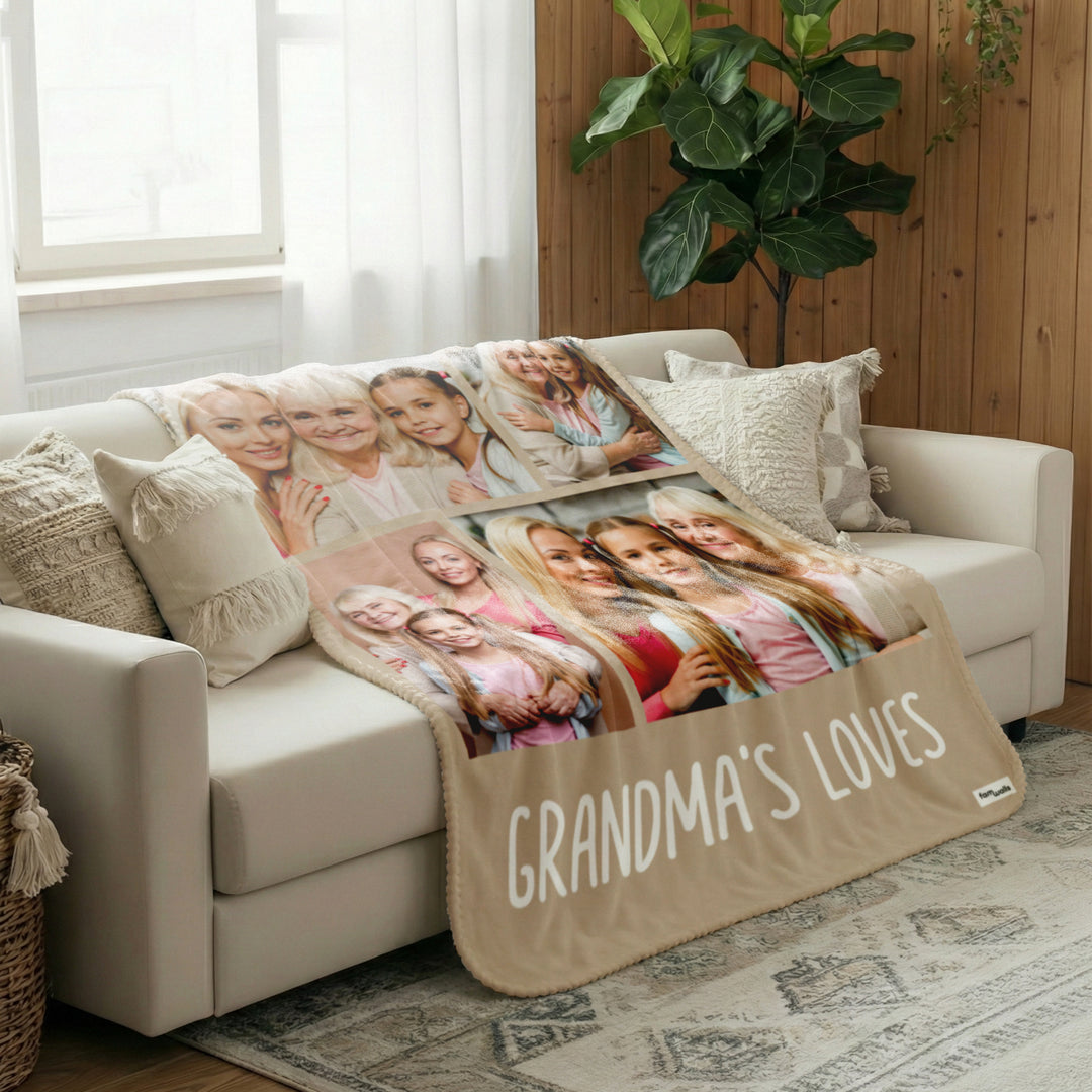 Personalized Photo Blanket "Grandma"