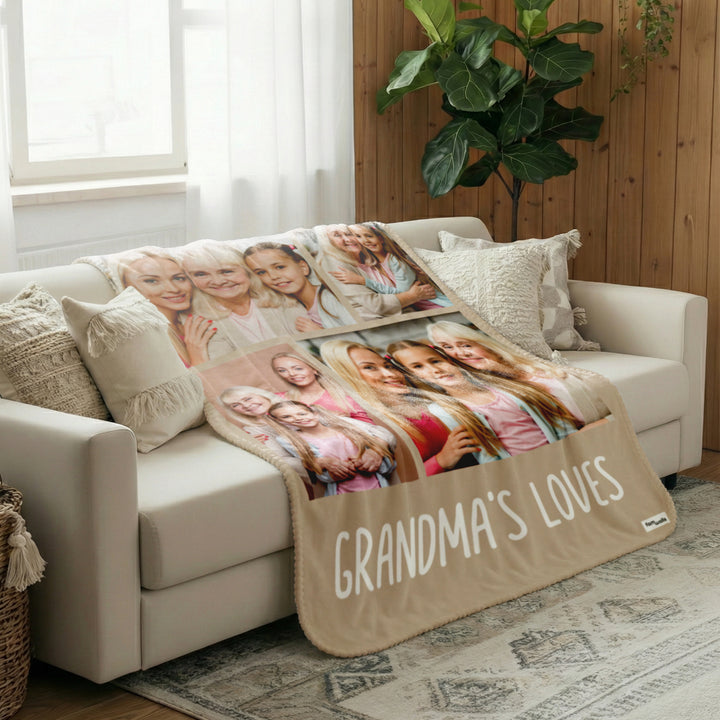 Personalized Photo Blanket "Grandma"