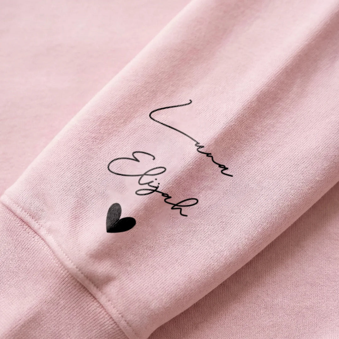 Personalized Sweater "Mama Cross" with Sleeve Print