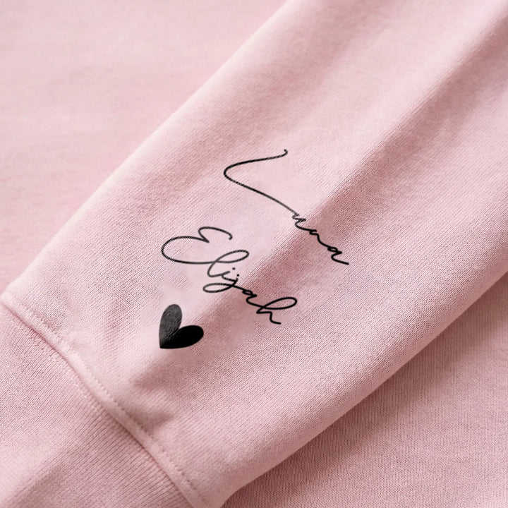 Personalized Sweater "Mama Cross" with Sleeve Print