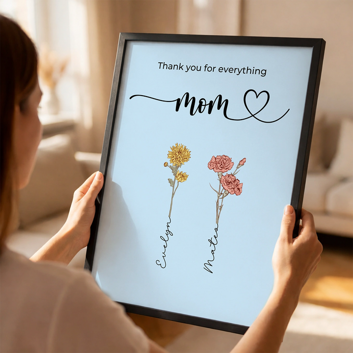 Personalized Poster "Flowers for Mom"